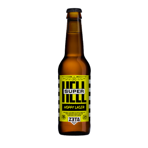 SUPERHELL - Cerveza Hoppy Lager - Pack 12x33cl